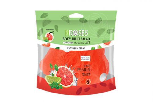 Nature of Agiva Roses Fruit Salad 2:1 Tusoló Szivacs Szappangolyókkal Menta, Lime és Grapefruit illattal 770003